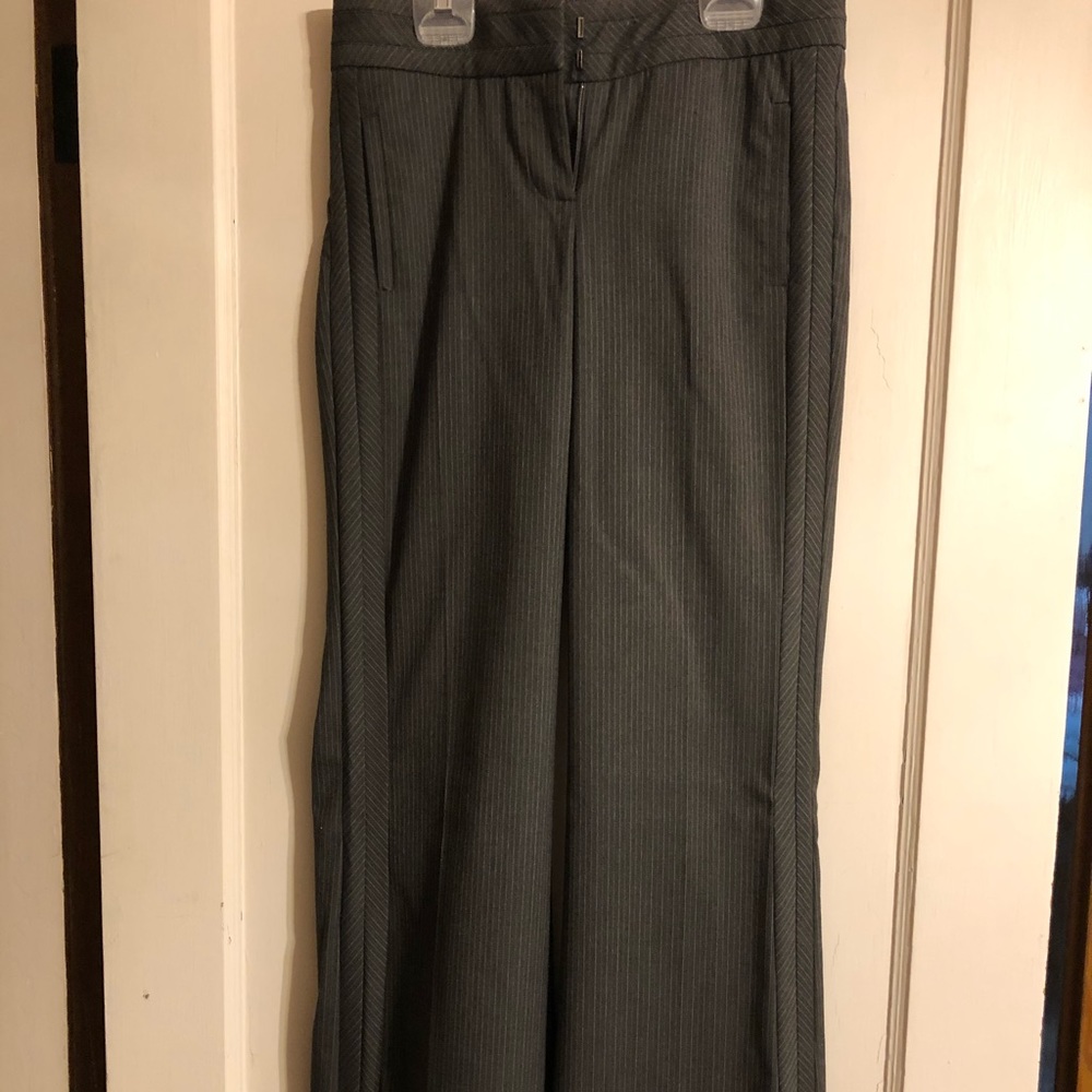 Bebe gray pinstripe wide leg pants